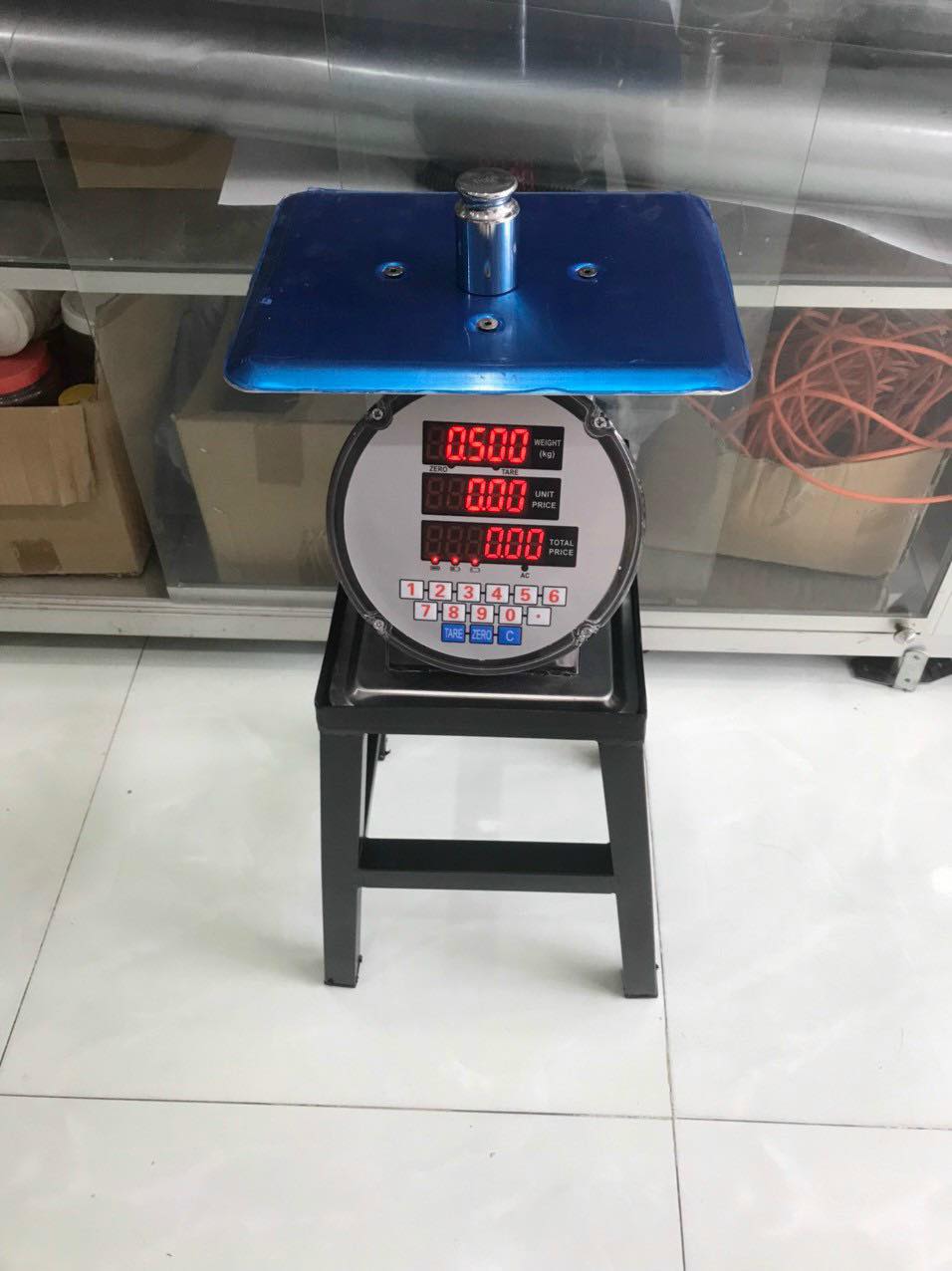 Cân điện tử dạng lò xo 60kg + Chân đế 40cm