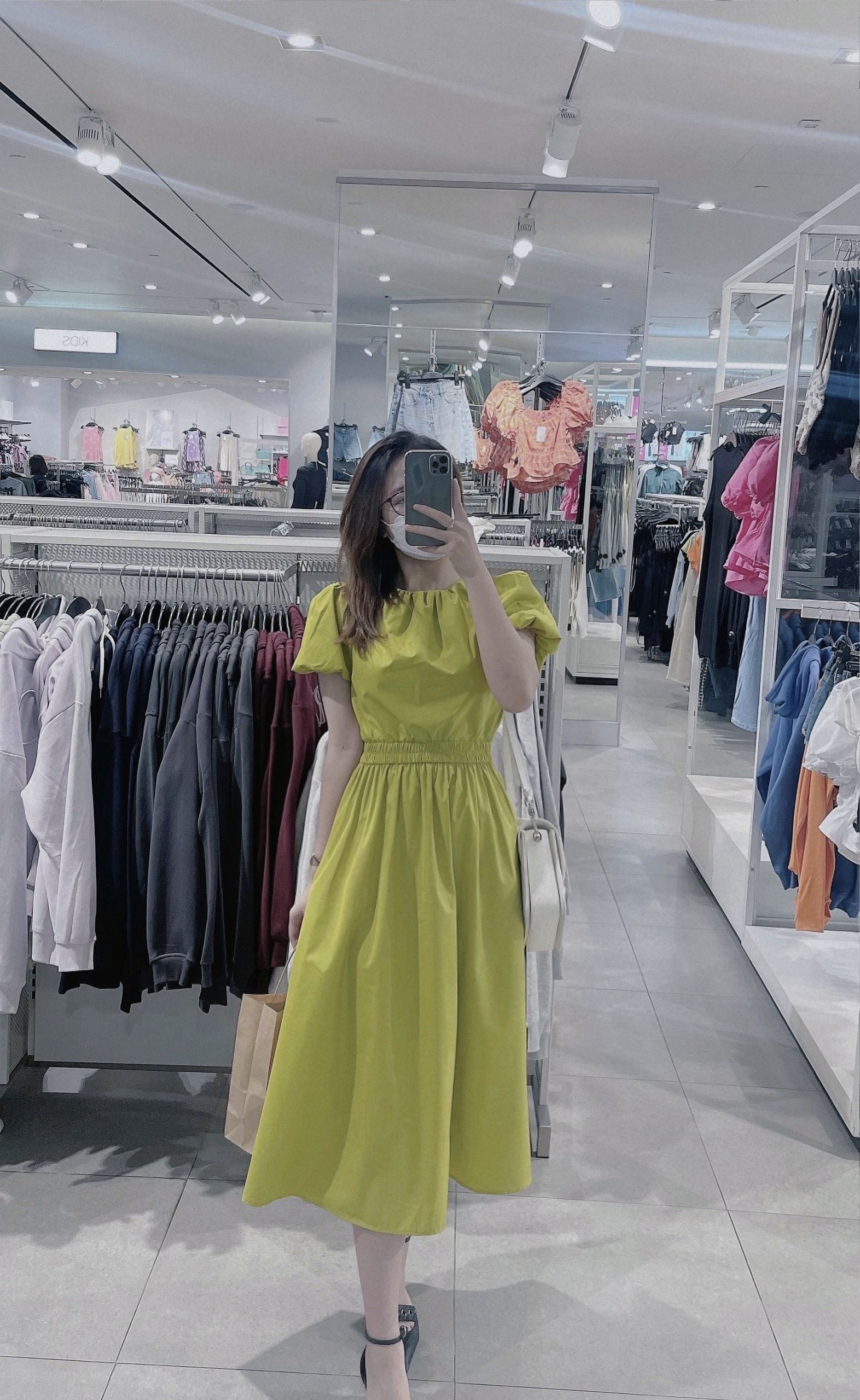 Đầm xòe dáng dài chun eo tay bồng 3M cho nữ DN588