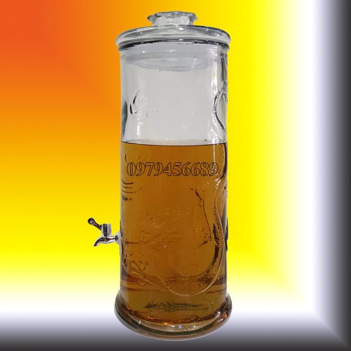 Bình thủy tinh trụ rồng 25 lít