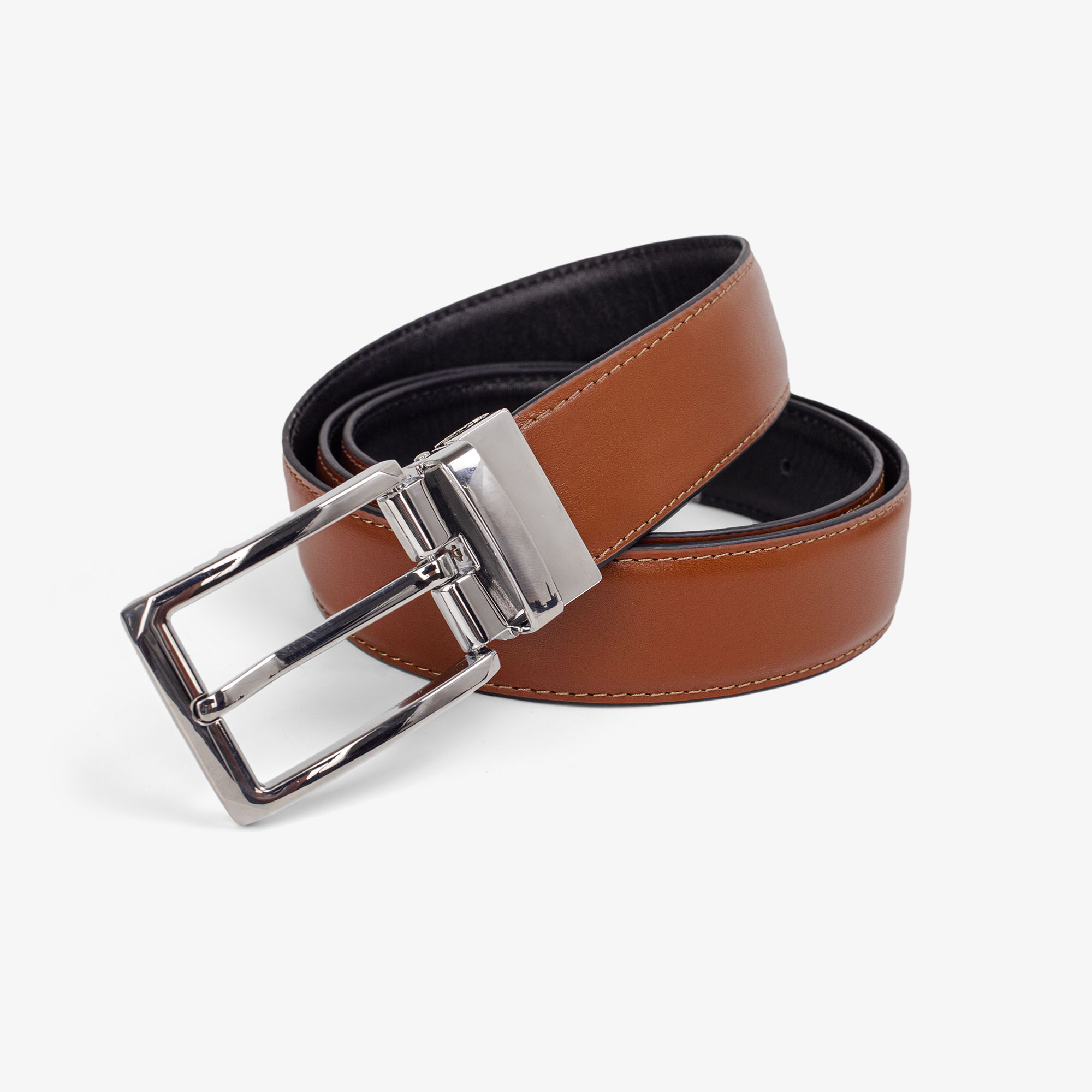 Thắt lưng nam, dây nịt nam da bò thật 2 lớp Bụi Leather L108- Khóa cài xoay 360 độ, dùng được 2 mặt - Bảo hành 12 tháng