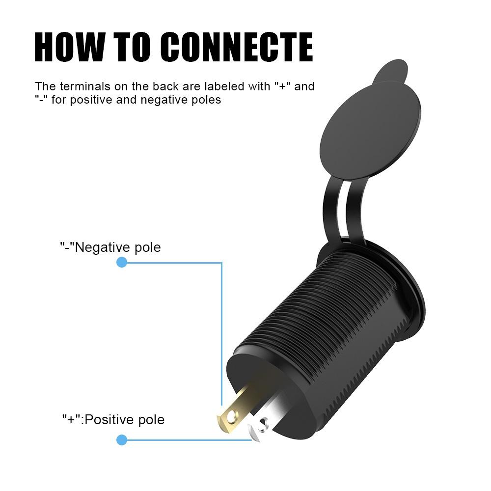 Ổ cắm sạc đèn LED xanh 5V 4.2A hai cổng USB 12-24V 2 cổng USB chống nước cho xe hơi/xe tải/xe máy