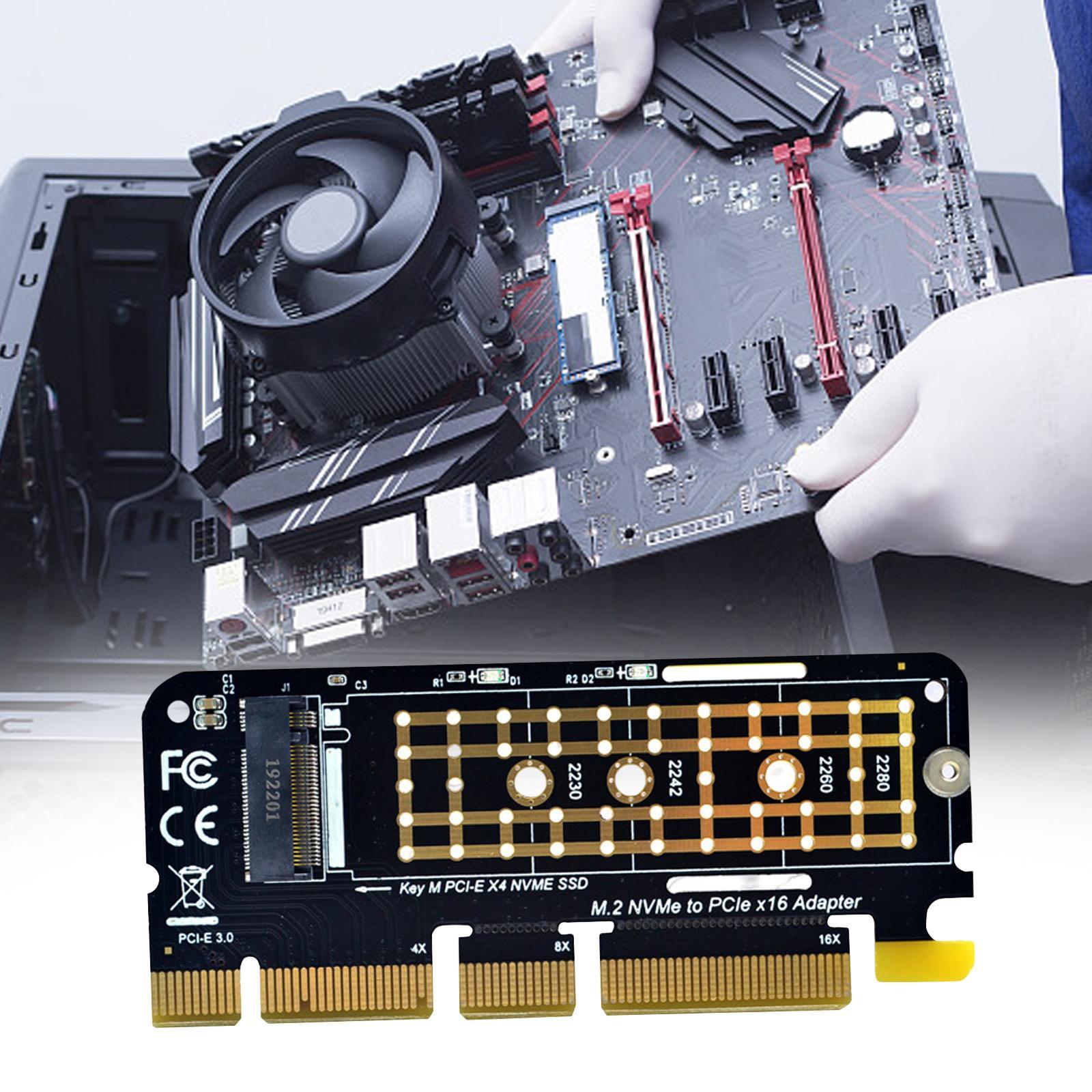M.2 SSD M Key -e 3.0 x16 Expansion Card, Support 2280, 2260, 2242, 2230, Low Profile  M.2 SSD to PCIe x16/x8/x4 for SM951 PM961