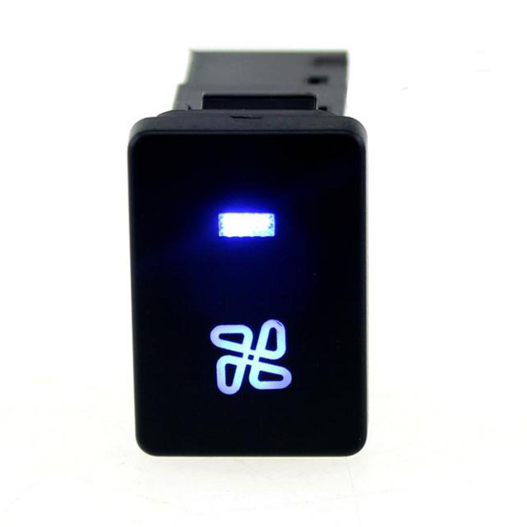 5x 4Pole 12V Push Button Switch with Blue LED Indicator Light for