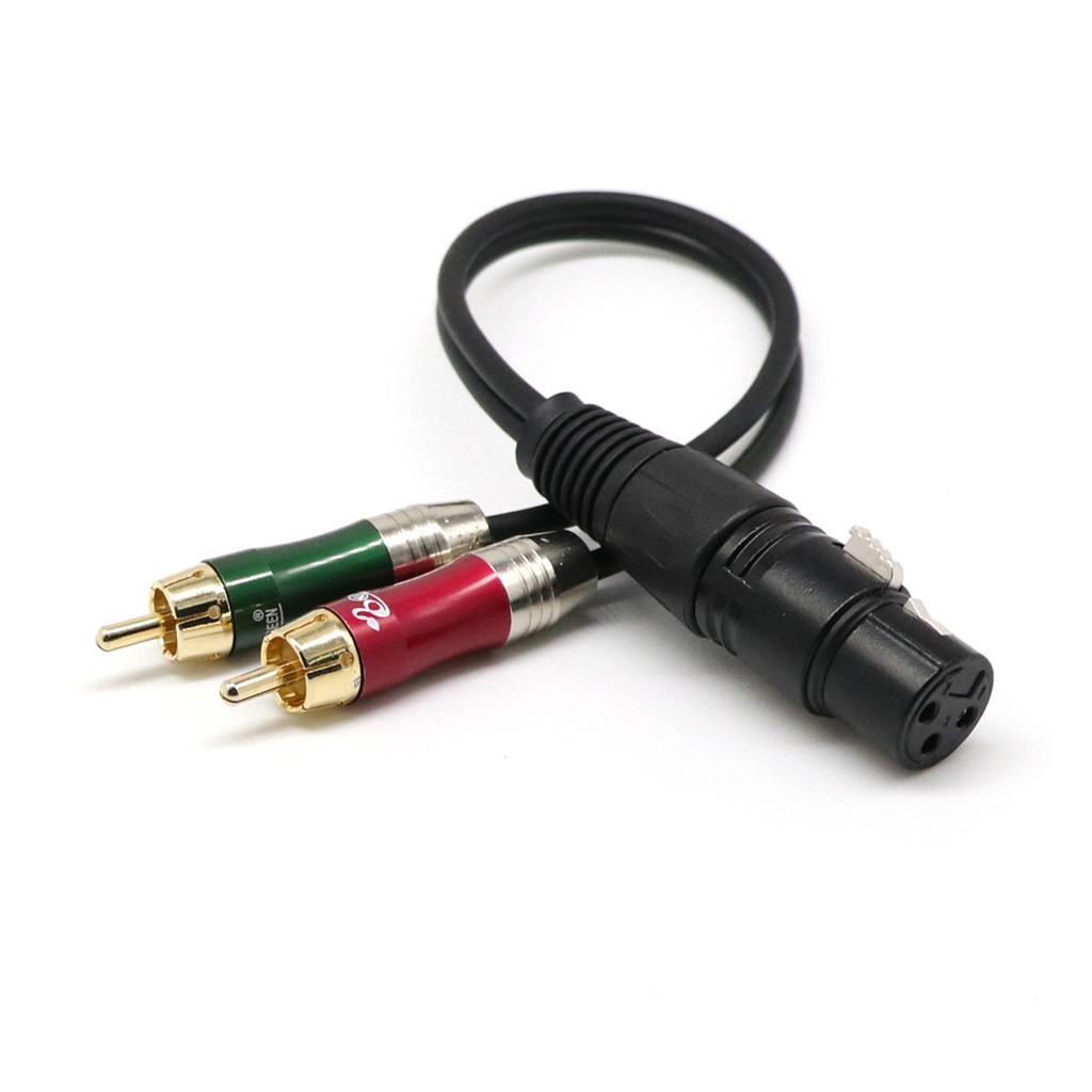 6X 0.  XLR Y-splitter patch cable, 1 XLR socket to 2  plug stereo plug