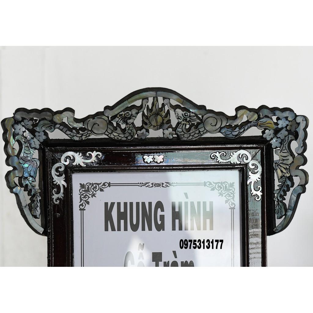 khung hình gỗ tràm, cẩn ốc xà cừ 25 x 35