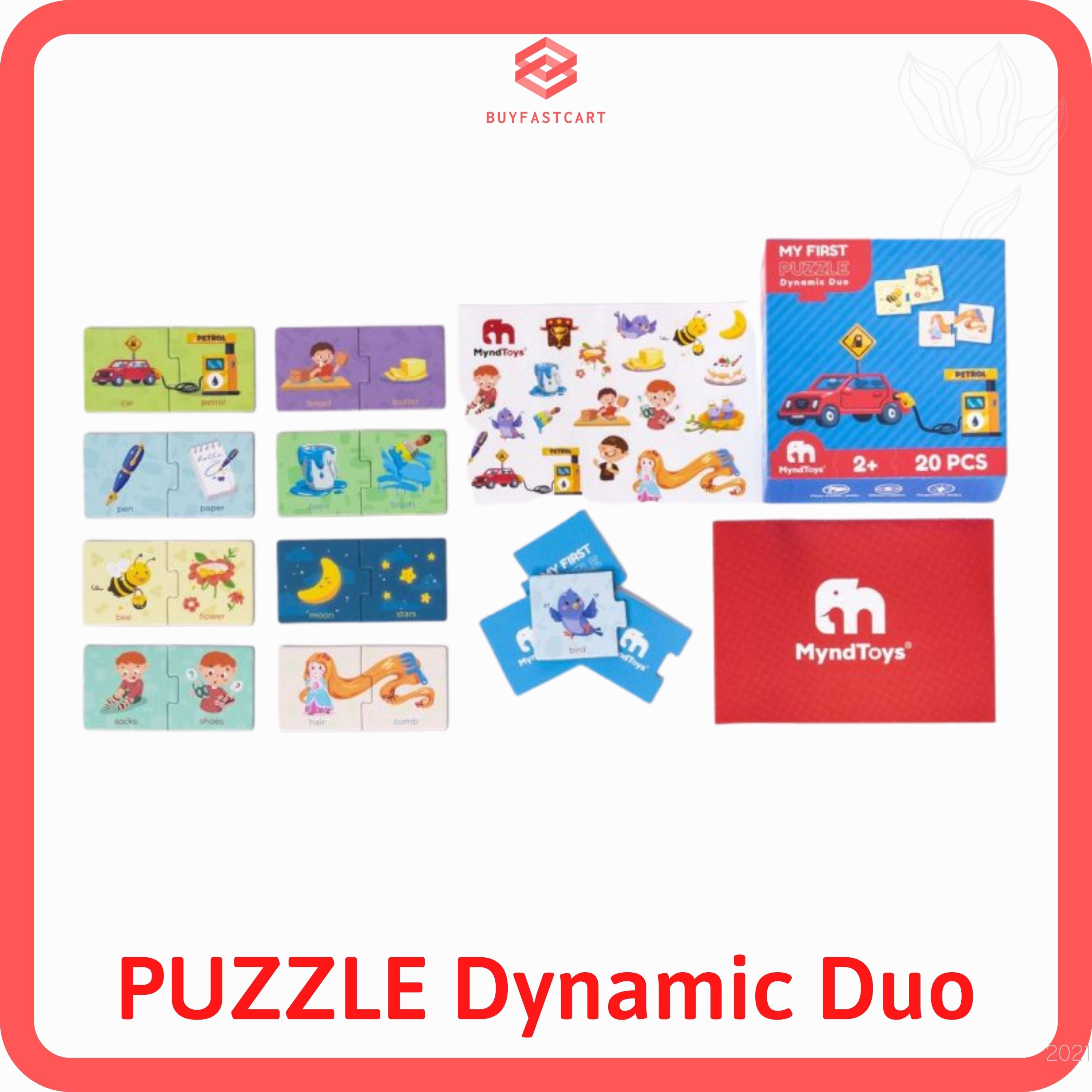 Đồ chơi xếp hình MyndToys My First Puzzle – Dynamic Duo (Cho Bé Từ 2 Tuổi - Nhiều Chủ Đề)