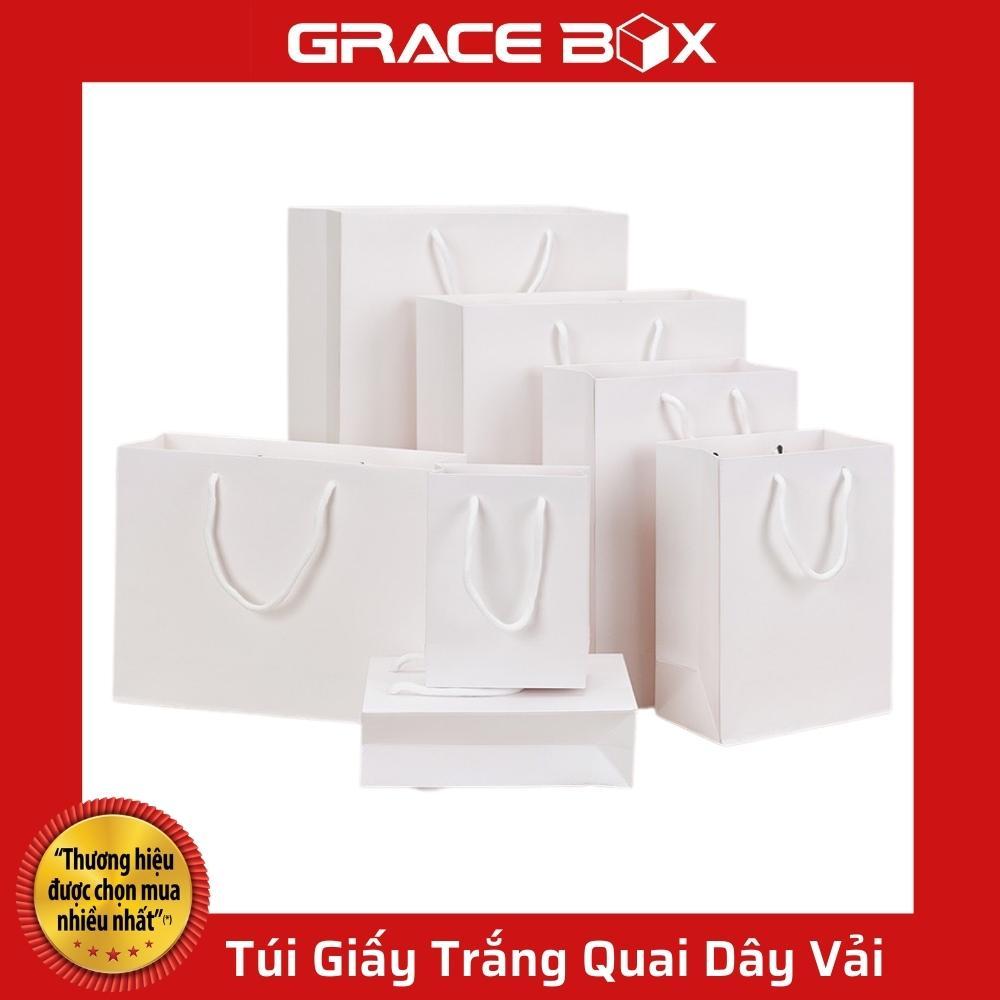 Túi Giấy Trắng - Quai Dây Vải Chắc Chắn