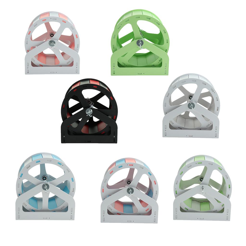 Mouse Wooden Exercise Wheel Silent Hamster Running Wheel Pet Toy Wheel Green