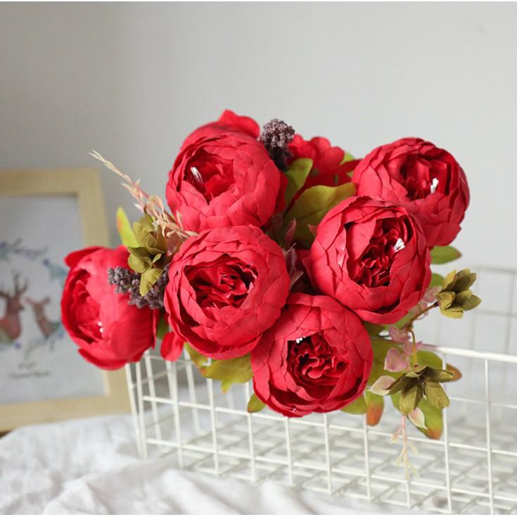 1 chùm hoa mẫu đơn bông lớn