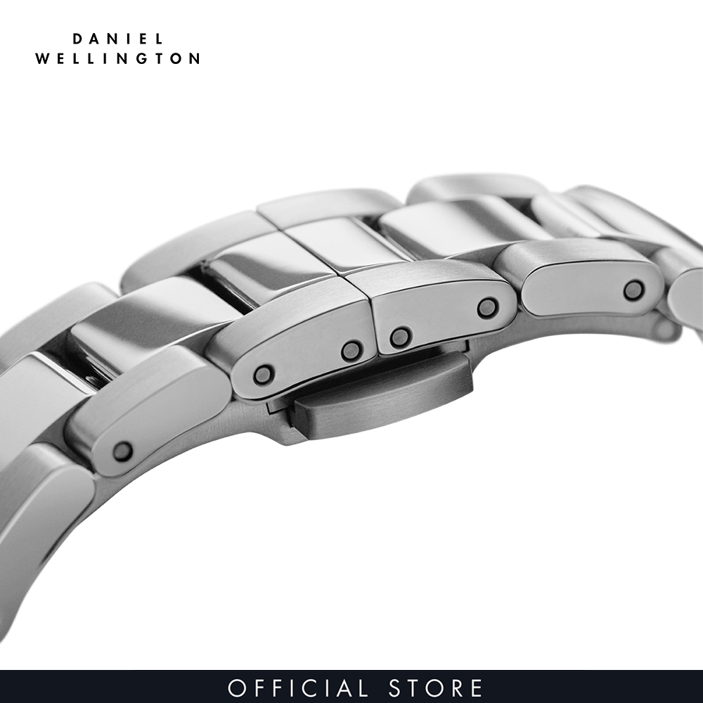 Đồng hồ Daniel Wellington dây thép không gỉ - Iconic Link đen-bạc