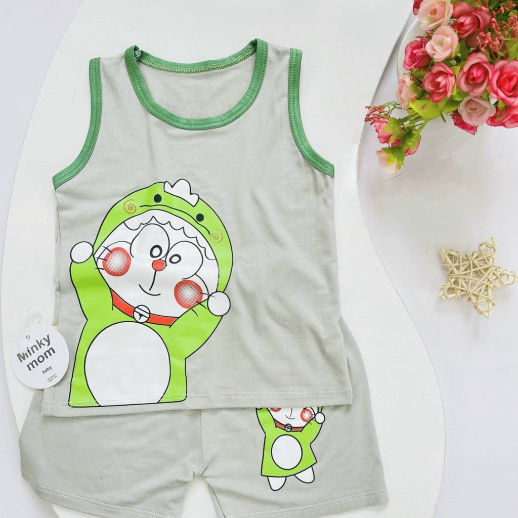 Quần áo ba lỗ cho bé trai, bé gái Minky mom thun lạnh 4 chiều