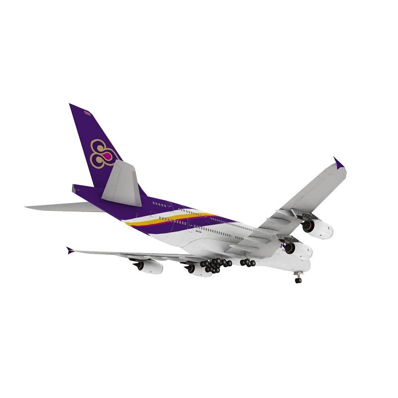 Mô hình giấy 3d máy bay A380-800 Thai Airways tỉ lệ 1/100