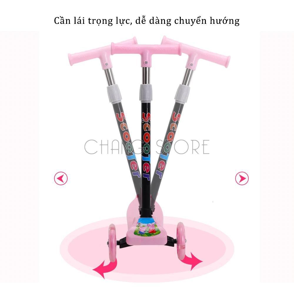 Xe Trượt Scooter 3 Bánh Có Bánh Xe Phát Sáng Cho Bé Yêu