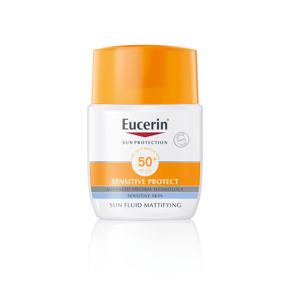 Kem Chống Nắng Không Gây Nhờn Rít Cho Da Nhạy Cảm Eucerin Sun Fluid Mattifying Face SPF50+ 50ml - 63840