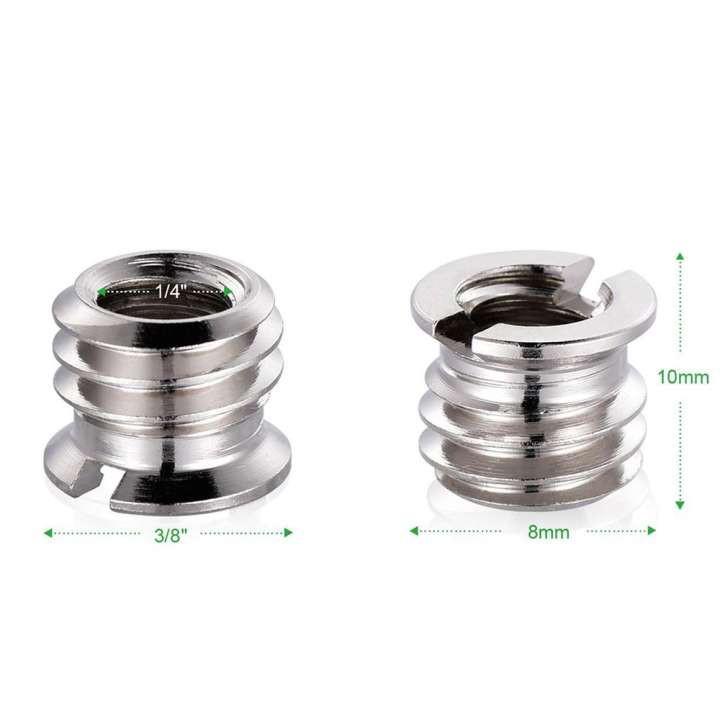 Ốc chuyển đổi vít từ 1/4 sang 3/8 inch cho chân máy ảnh - loại có khóa