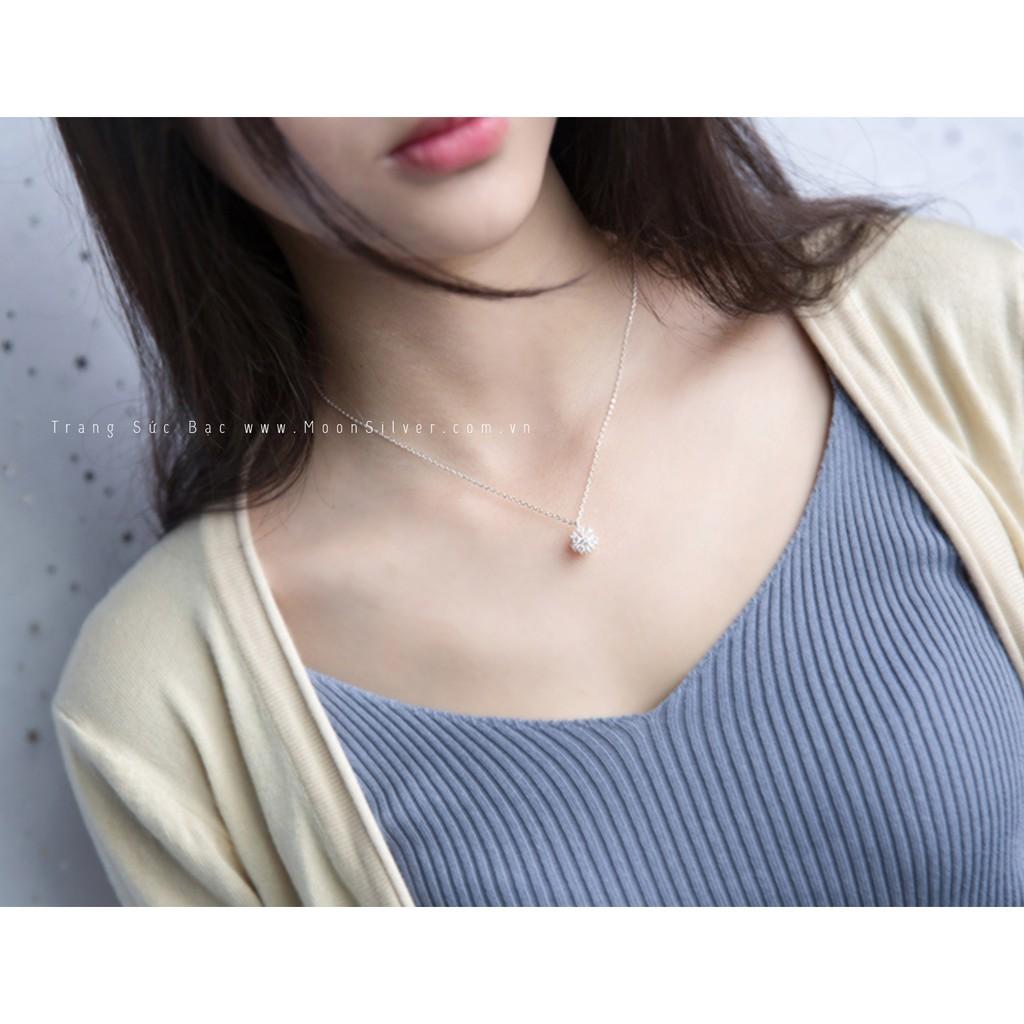 Dây chuyền bạc hoa bồ công anh