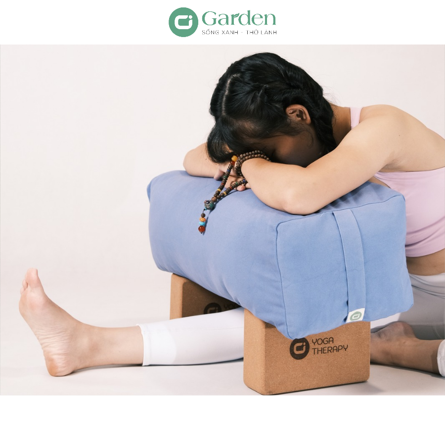 GỐI YOGA TRỊ LIỆU CAO CẤP- CHỮ NHẬT - VỎ VẢI CANVAS - RUỘT BÔNG GÒN TỰ NHIÊN - Ci Garden