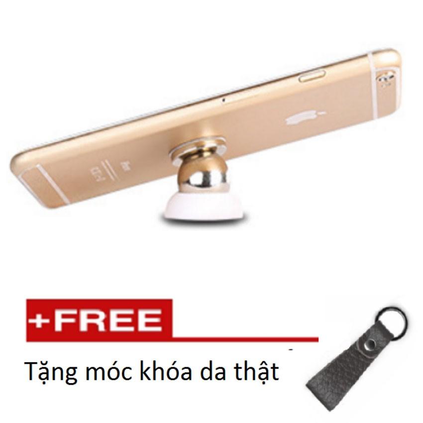 Giá đỡ điện thoại hít nam châm trên ô tô 360 độ 206233-1206614 + Tặng 1 móc khóa da