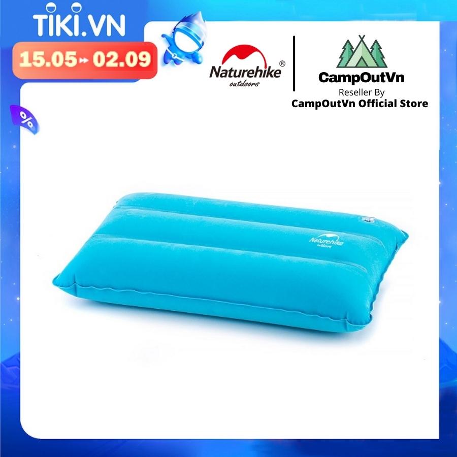 Đồ cắm trại gối hơi gấp gọn siêu nhẹ Naturehike campoutvn NH18F018-Z du lịch dã ngoại văn phòng chất liệu An Toàn A354