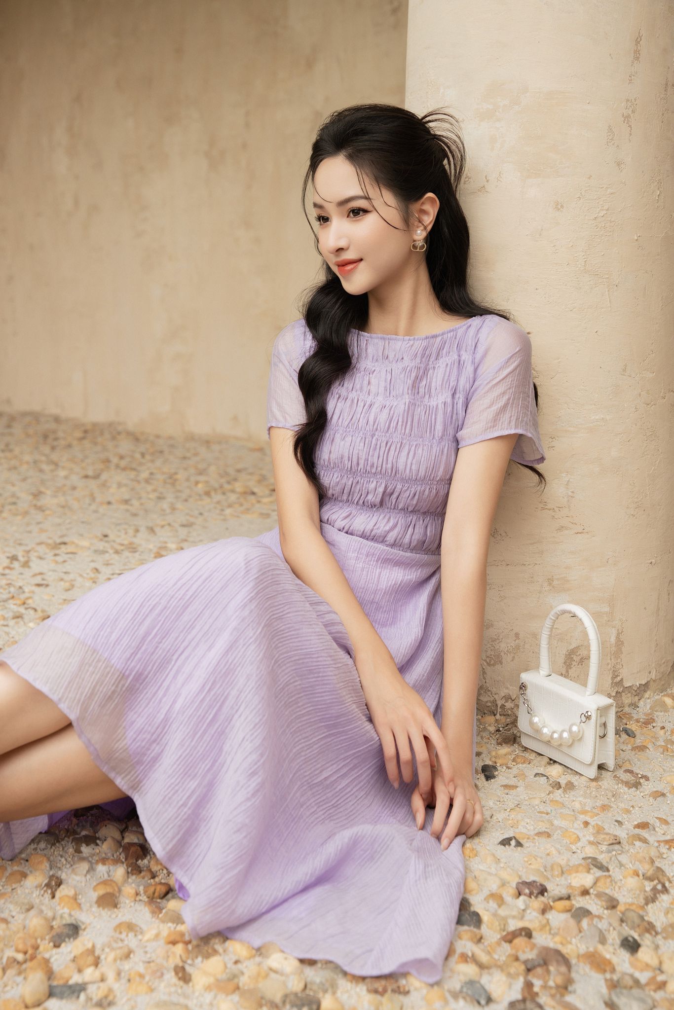 OLV - Đầm Giva Shirred Dress