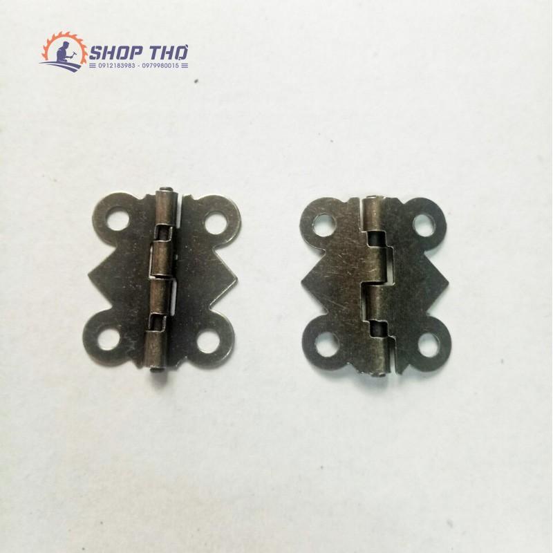 Bản lề giả cổ D018 chuyên lắp hộp gỗ từ 2cm đến 4cm (set 10 cái cho từng mã)