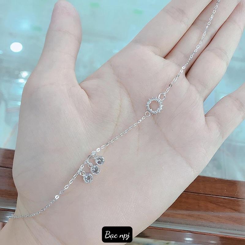 Lắc chân mặt tròn cá tính, lắc chân nữ Bạc Ta - Bạc npj