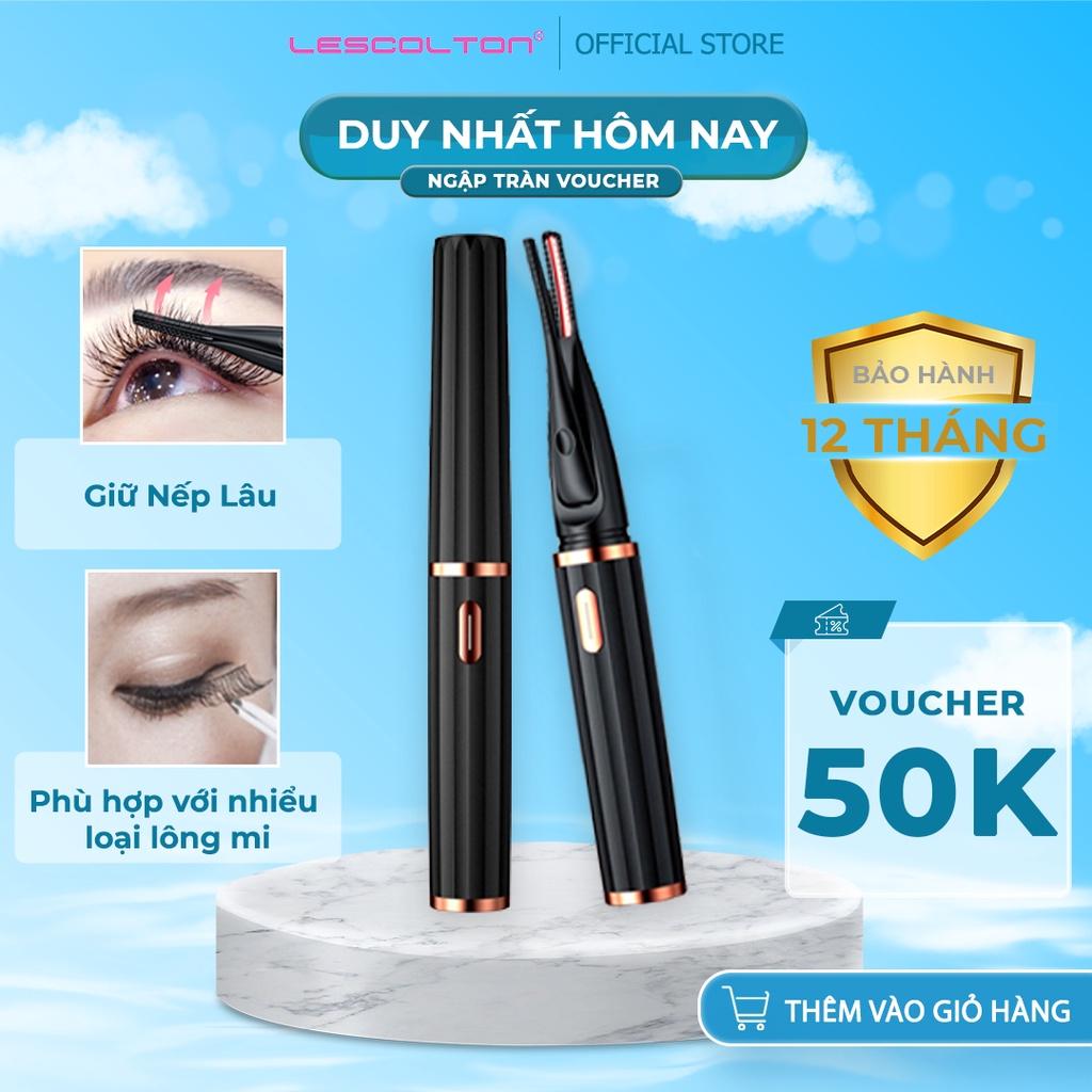 Máy uốn mi nhiệt Lescolton phiên bản mới nhất thiết kế 2 trong 1 làm dụng cụ uốn mi và chải mi để định hình mi đẹp hơn