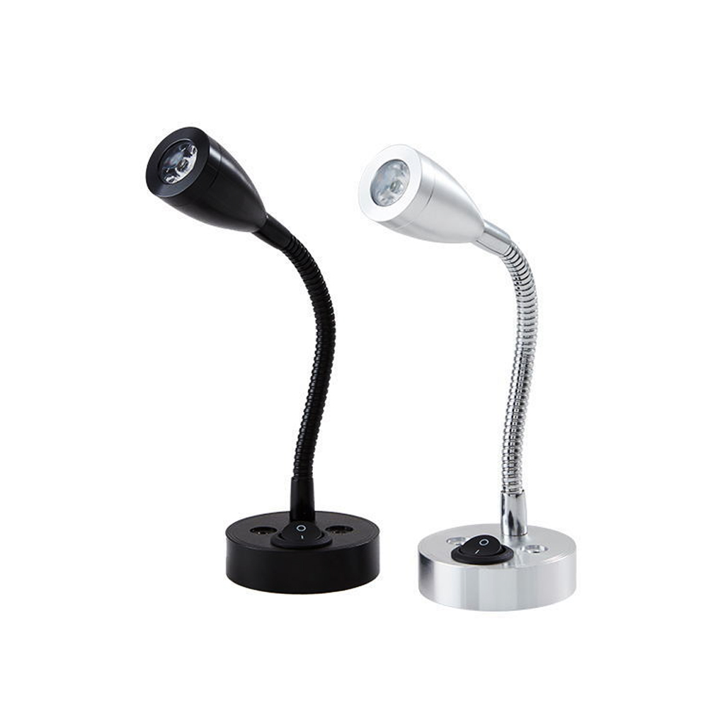 Đèn rọi đọc sách gắn tường đầu giường Led 3W Phong cách tối giản, Thân đèn Kim loại Xoay 360°