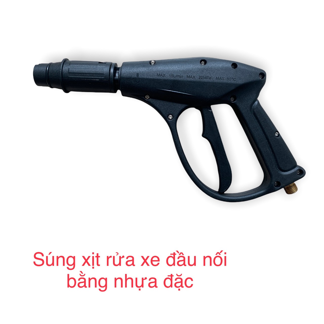 Súng xịt rửa xe lõi nhựa đặc dài 30cm,ĐK ren ngoài Ø14mm, máy xịt rửa xe áp lực cao,SUNG4