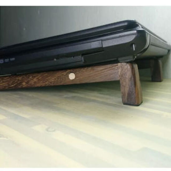 Giá đỡ laptop gỗ, kệ kê để laptop đế tản nhiệt tự nhiên cho máy tính, TopChoice, điều chỉnh chiều rộng, 1 bộ.
