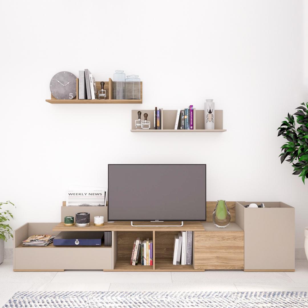 Kệ Tivi gỗ hiện đại SMLIFE Tamron | Gỗ MDF dày 17mm chống ẩm | D250xR40xC55cm