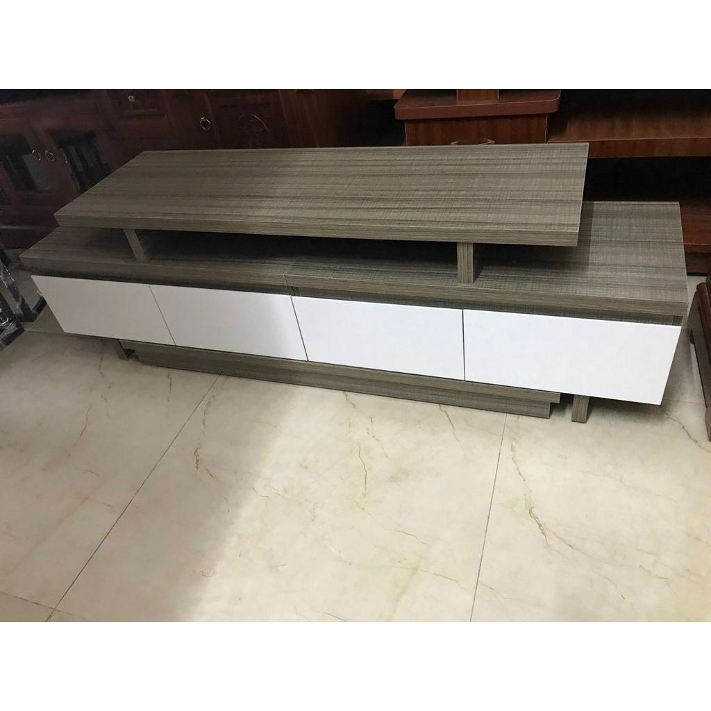 Kệ tivi thông minh kéo ra 2 đầu tăng giảm kích thước, dài 1m4 kéo ra được 2m, 1m6 kéo ra được 2m4, gỗ MDF phủ melamine