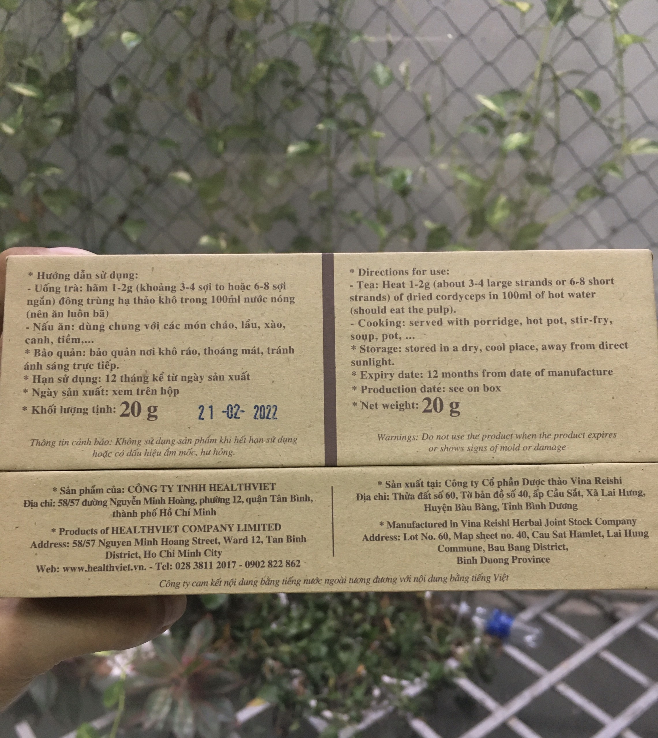 Đông Trùng Hạ Thảo HEALTHVIET L3 - 20g