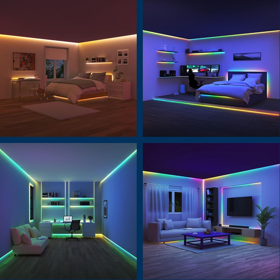 Đèn LED dây thông minh Wiz LightStrip RGBIC Matter &amp; Wifi, hiển thị 16 triệu màu, kết nối App