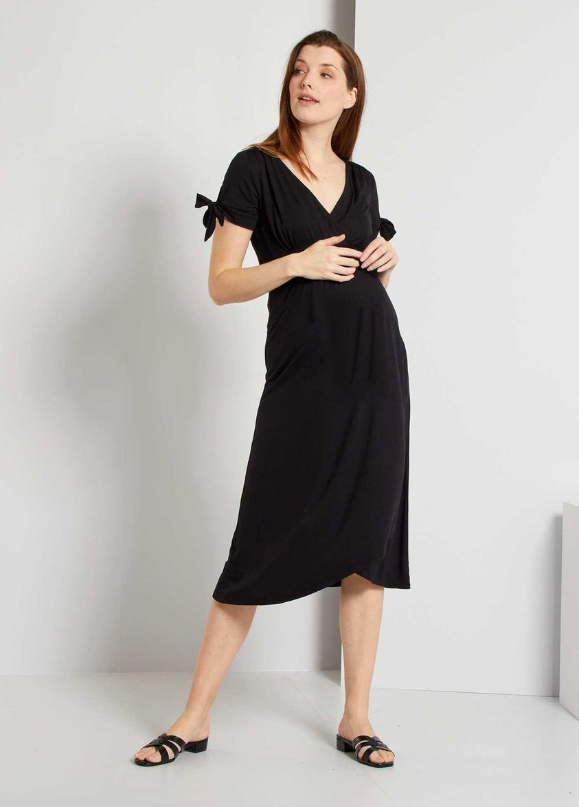 ngắKi/bi dress dành cho chị em. Chất vải mềm mại, co giãn thoải mái. Đen, Dài . Ngắn tay