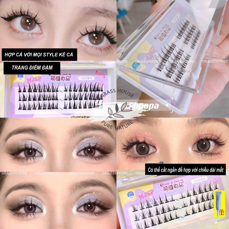 LÔNG MI GIẢ RỜI ĐANG HOT NHẤT XỨ TRUNG MJSP C08 - 42 CHÙM KHÔNG NẶNG MÍ MẮT