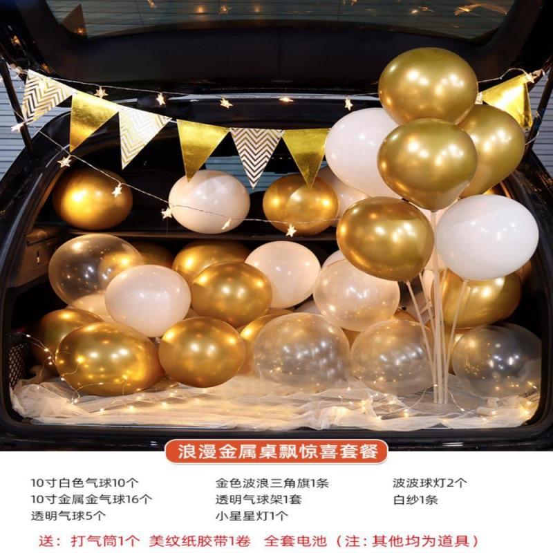 Đảm bảo chất lượng cốp xe bất ngờ sinh nhật bố trí internet người nổi tiếng cốp xe vui vẻ lãng mạn cảnh cầu hôn bạn gái trang trí xe