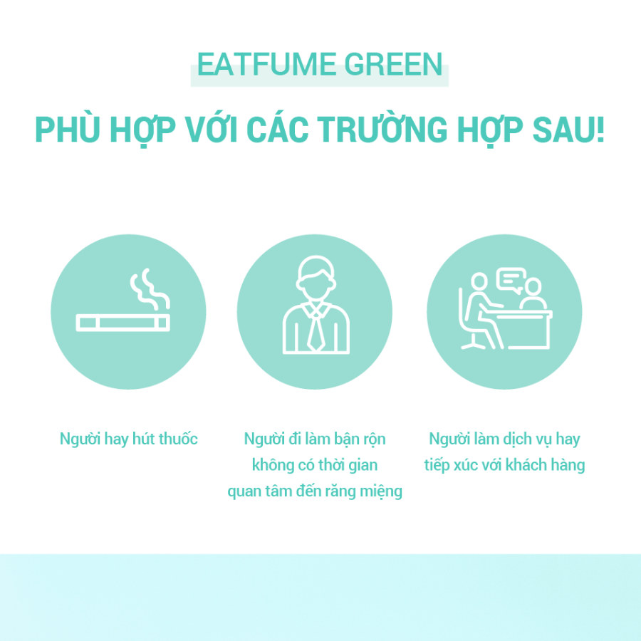 Kẹo thơm miệng hương bạc hà Eatfume Green chăm sóc hơi thở 24 viên / vỉ