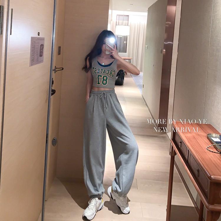 Quần Jogger Unisex Dài Ống Rộng Có Bo SIMPLE Ulzzang CRQ025