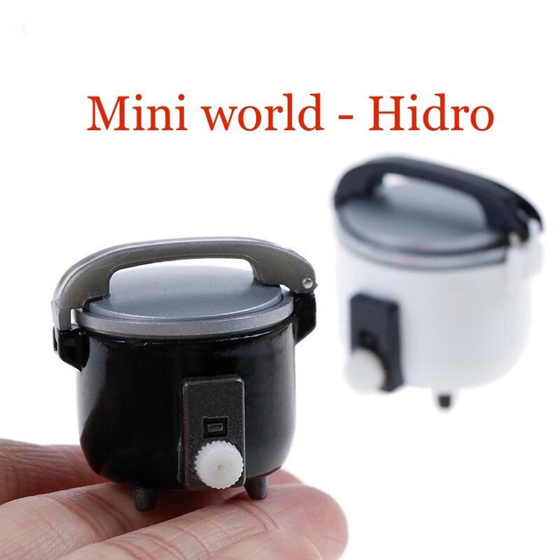 Nồi cơm điện dùng cho búp bê. Miniature. Đồ dùng nhà bếp tí hon cho búp bê