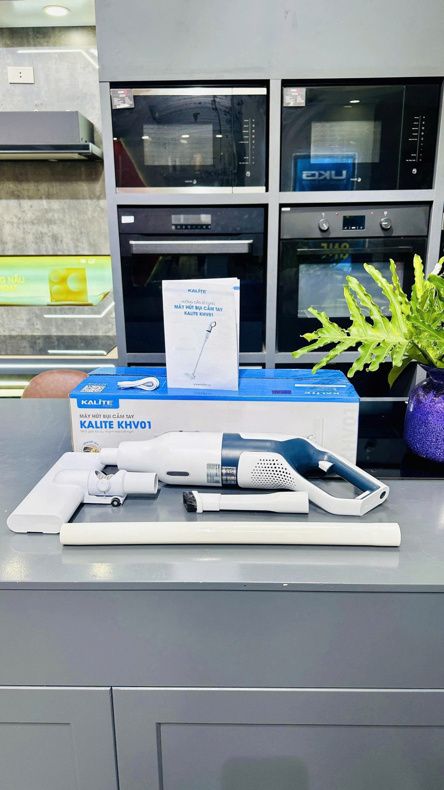 Máy Hút Bụi Cầm Tay Đa Năng Không Dây KALITE KHV01 Bộ Lọc Hepa Pin 2000mAh Dung Tích 0.7L - Hàng Chính Hãng