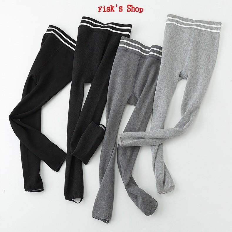 Quần legging thể thao cạp kẻ ngang