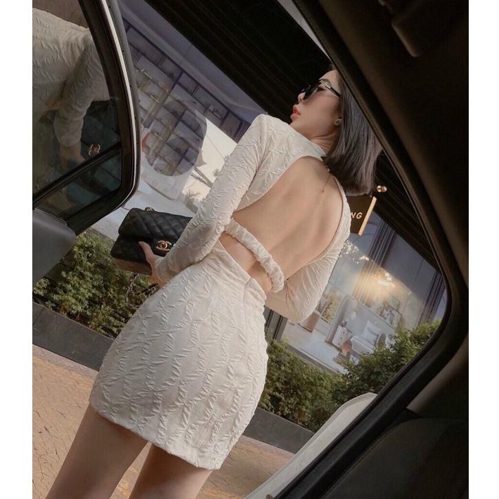 Váy sóng hở lưng body Miix