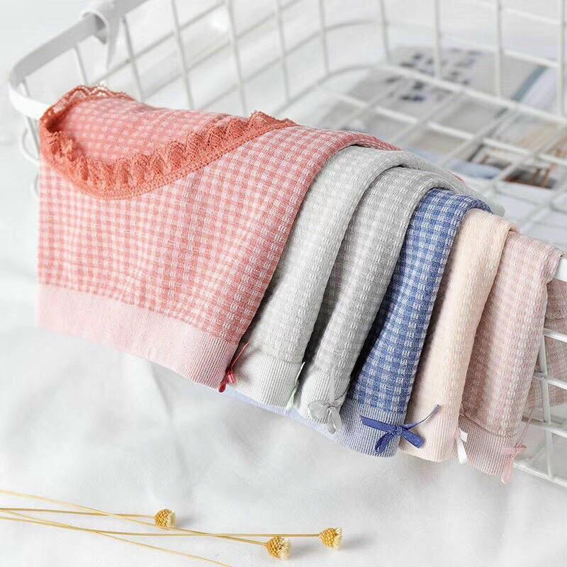 Quần Lót Thun Dệt Kim Hoạ Tiết Karo