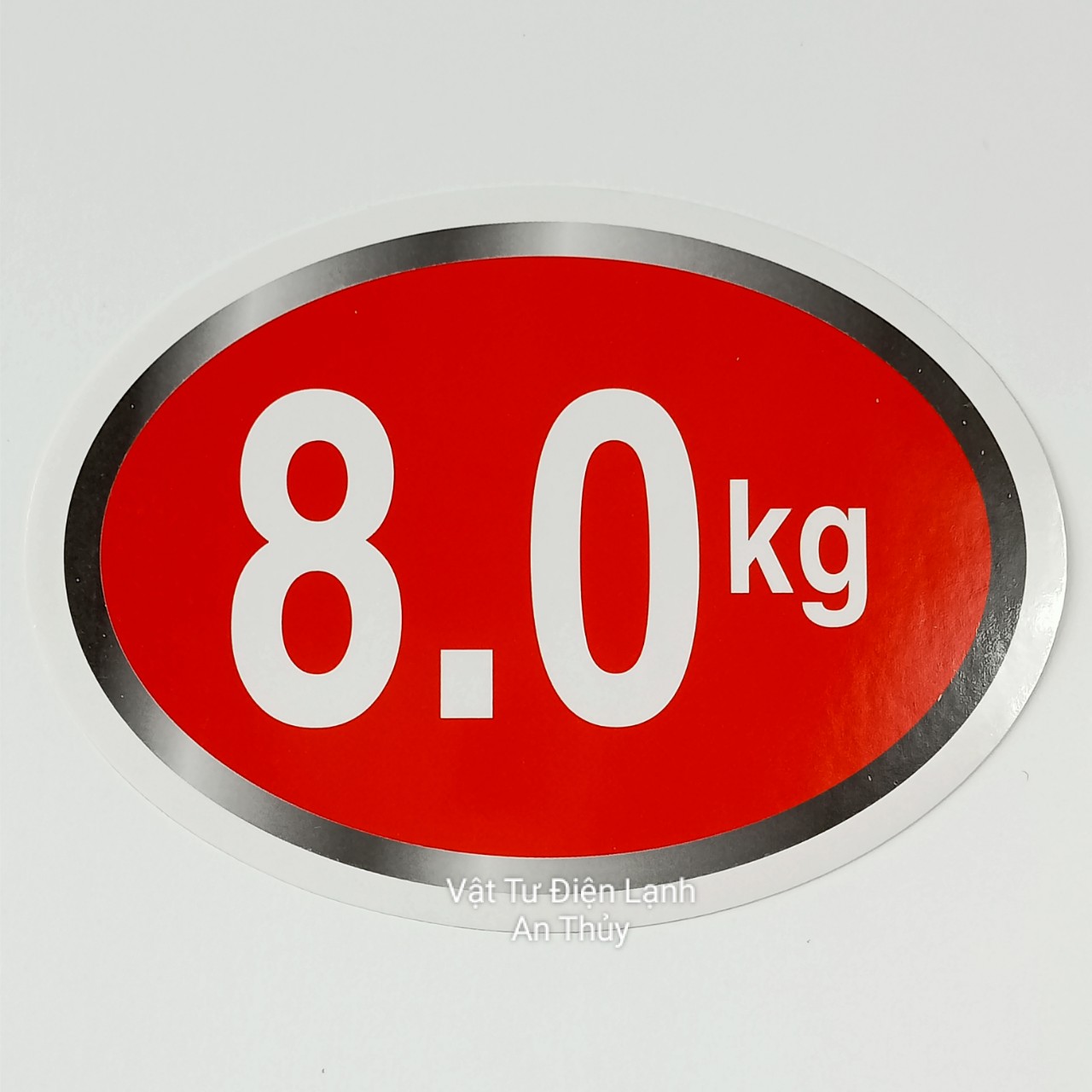 Combo 10 tem 8.0kg dán máy giặt - Tem KG máy giặt - Tem số máy giặt - Tem trang trí máy giặt - Tem trọng lượng máy giặt