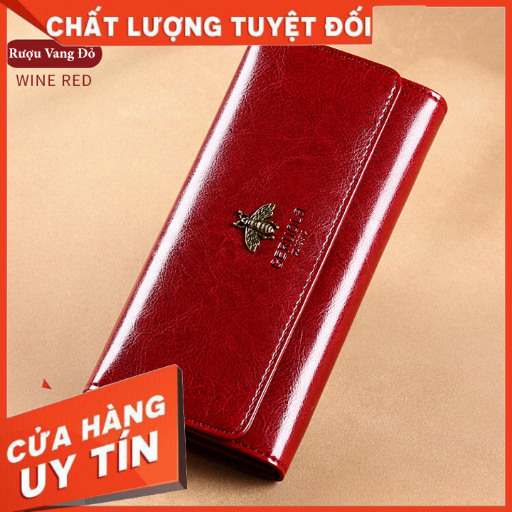 Ví Nữ Dài Da Bò thật Cao Cấp, chắc chắn, phong cách Hàn Quốc TVNN37 - Backpackworld HCM