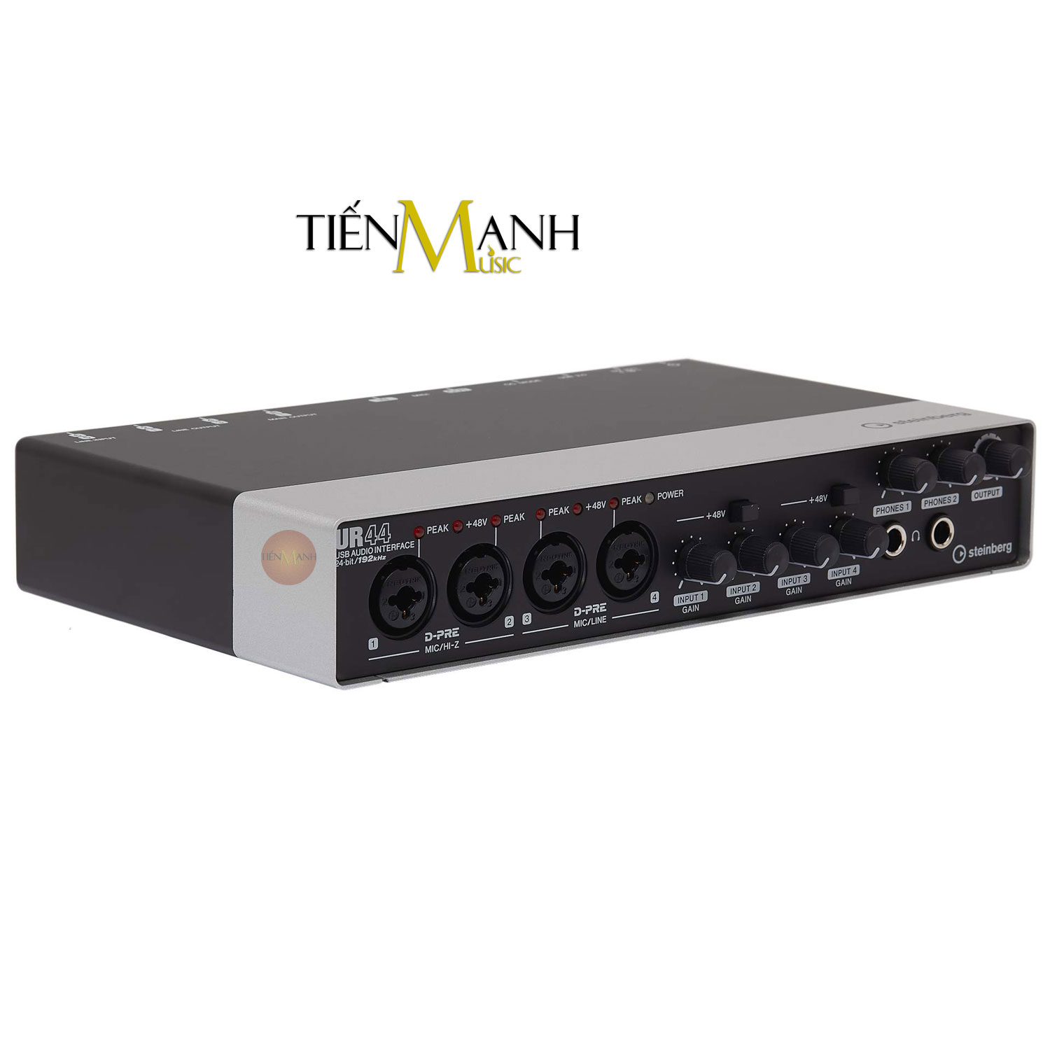 Soundcard Steinberg UR44 - Sound Card Bộ Thu Âm Thanh và Livestream Audio Interface Hàng Chính Hãng - Kèm Móng Gẩy DreamMaker