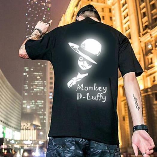 Áo Thun Phản Quang Nam Nữ In hình LUFFY , áo chất, đi đêm, đi phượt bao ngầu, nhìn đã mắt