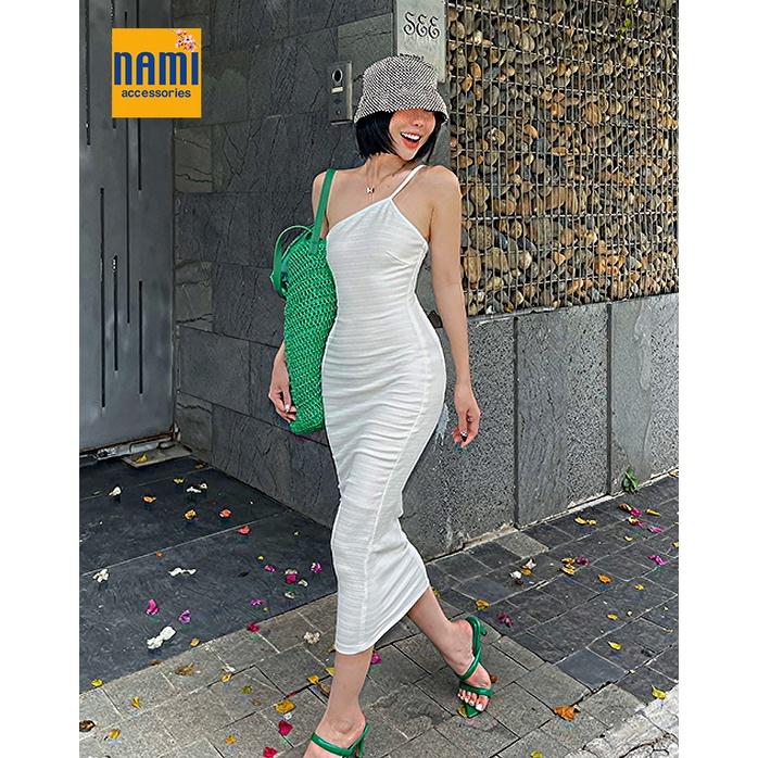 Đầm Ôm Body Lệch Vai Đơn Giản Nổi Bật Gợi Cảm Sexy - ATNU028