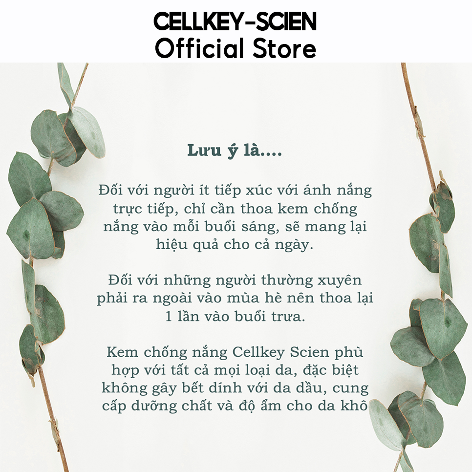 Combo 2 Kem Chống Nắng Tế Bào Gốc Kiềm Dầu Chống Nhăn Dưỡng Ẩm Trắng Da Cellkey-Scien Multi Perfect Sun Cream SPF50+PA+++
